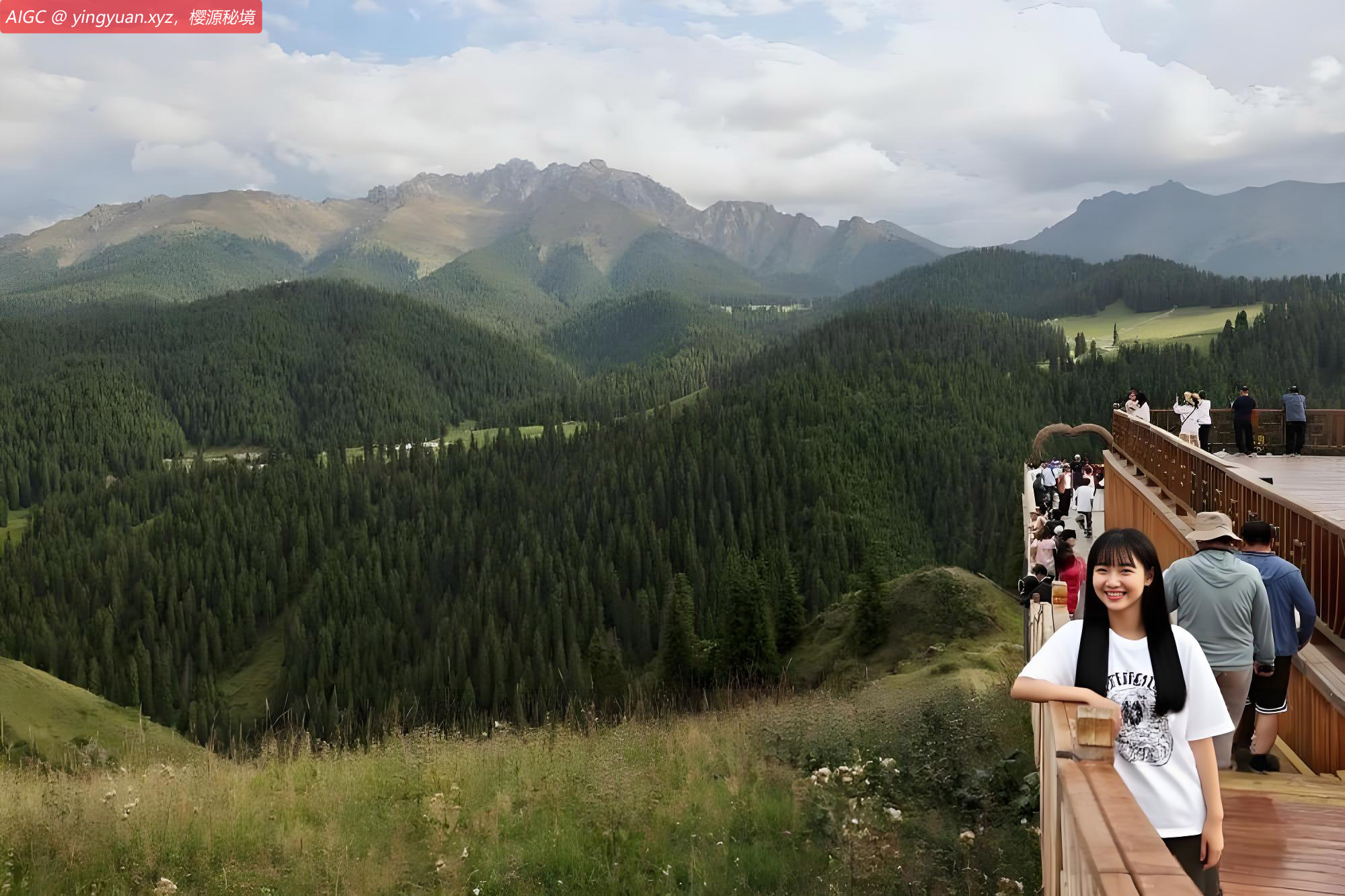 新疆江布拉克群山映翠风光旖旎