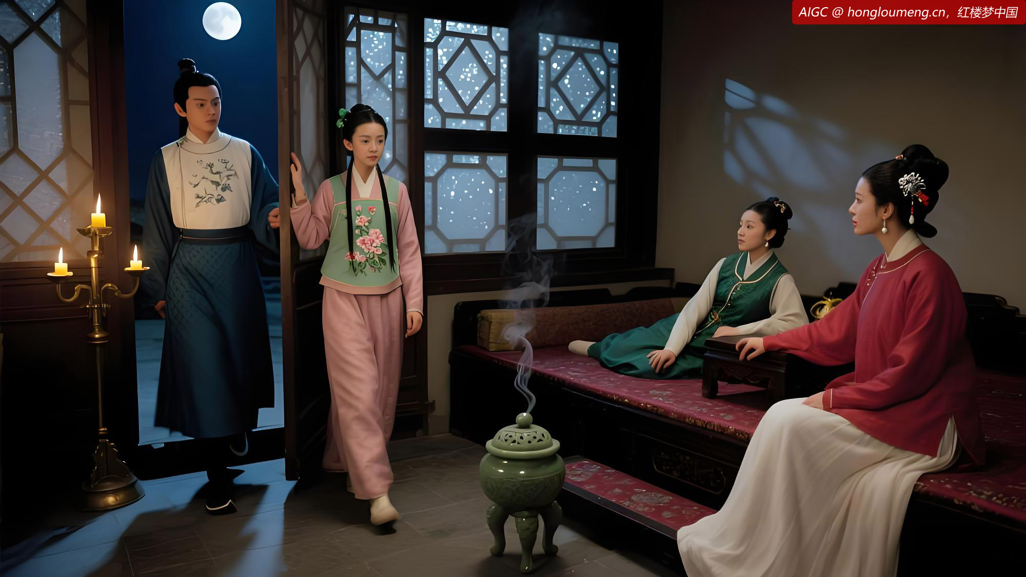 于是大家蹑足潜踪的进了镜壁一看