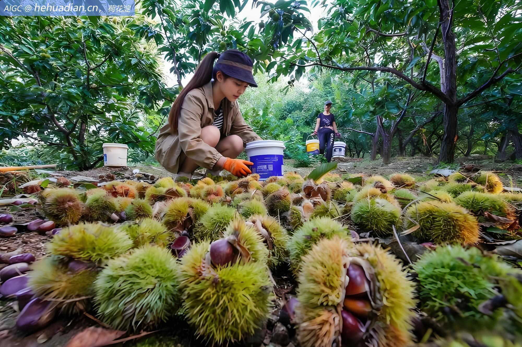 河北遵化早茬板栗已进入收获期