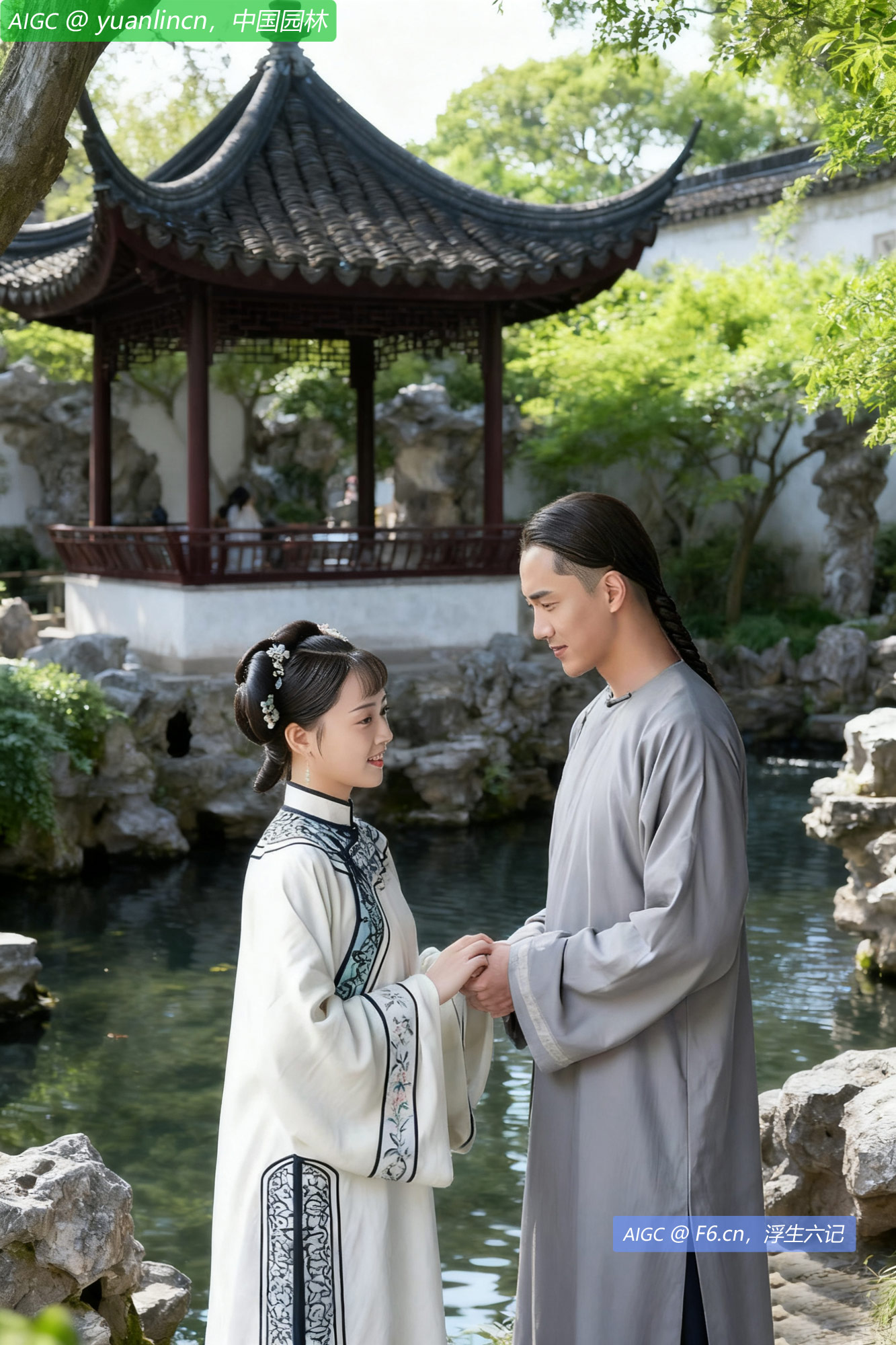 苏州沧浪亭，沈复与芸娘