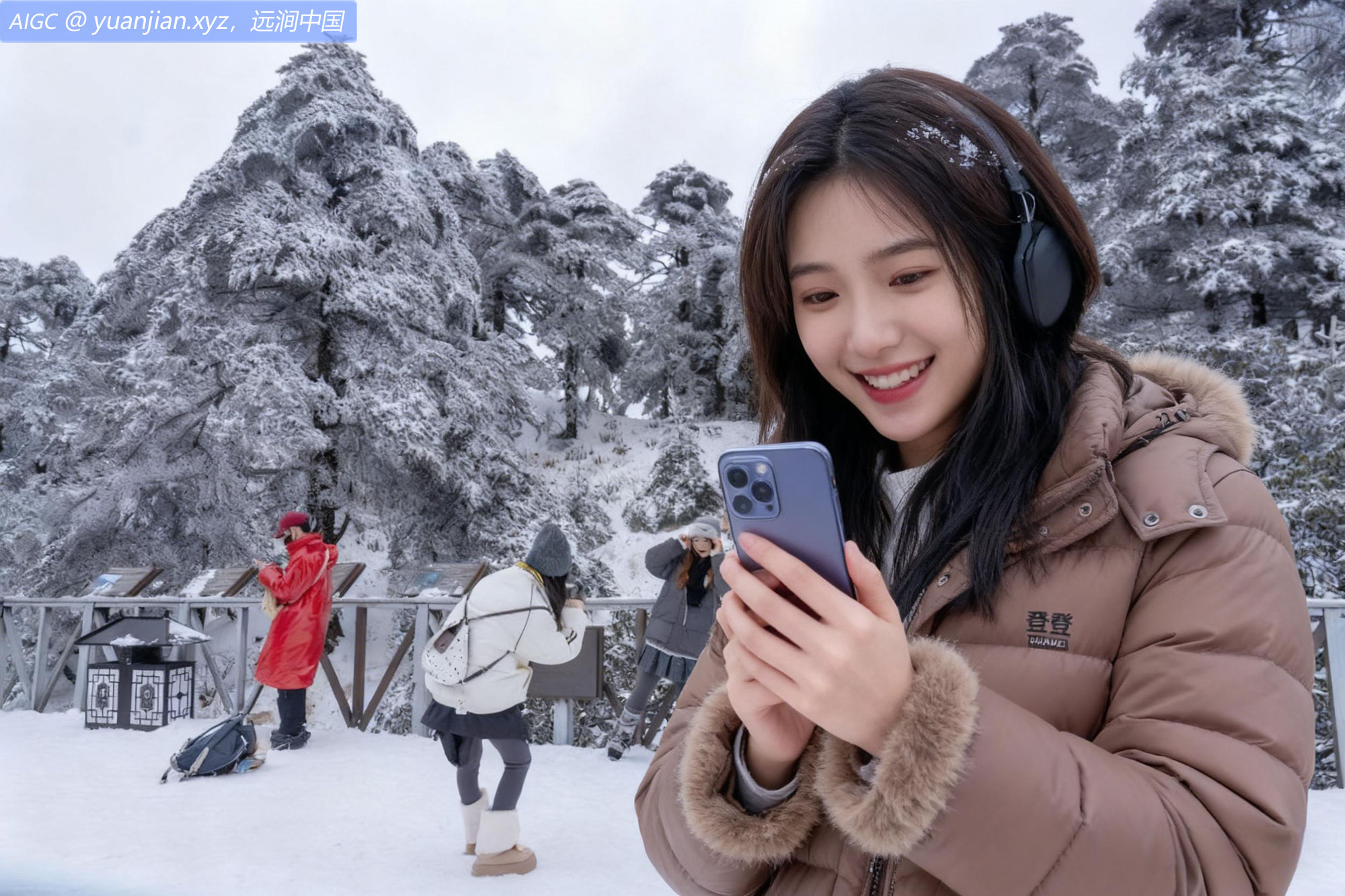 云南大理苍山迎来2025年入冬后的首场降雪