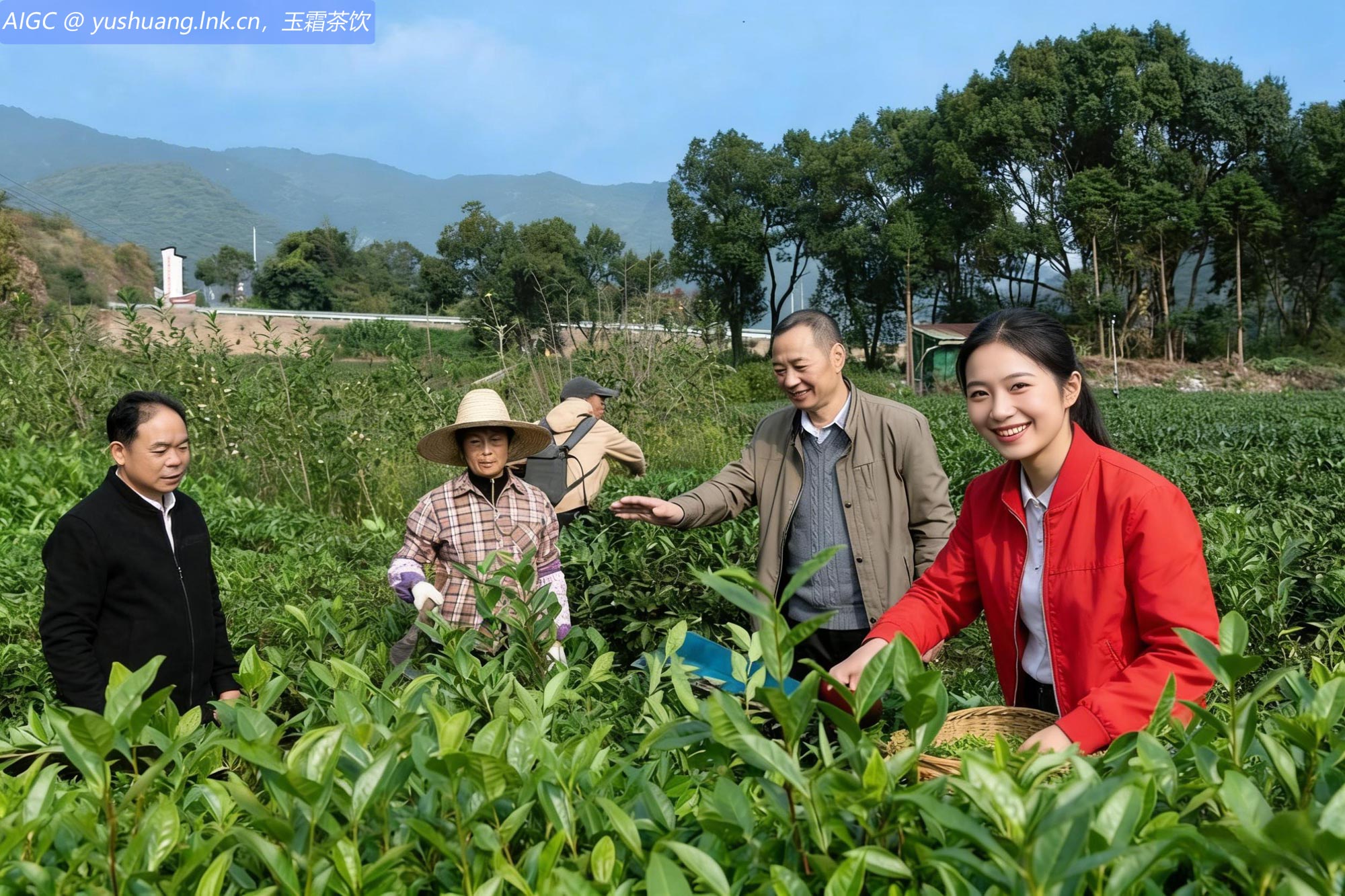 乡村振兴指导员在赤溪村有机白茶种植园指导茶叶生产