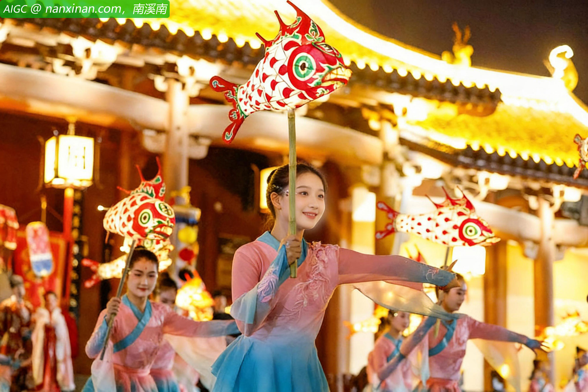 安徽歙县：非遗鱼灯舞蹈《鱼影润新安》火热上演