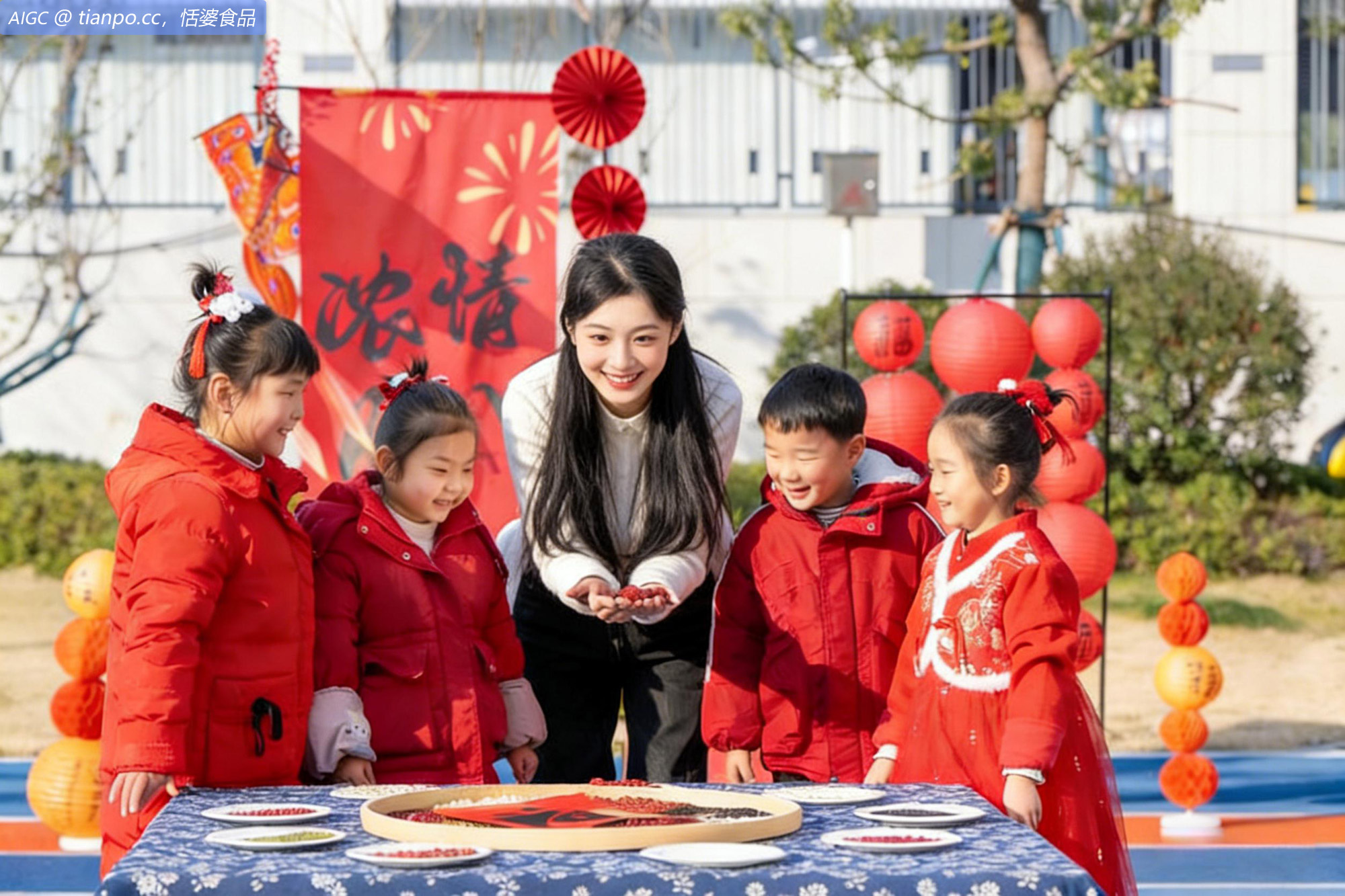 安徽合肥一幼儿园的小朋友们学习腊八民俗文化知识