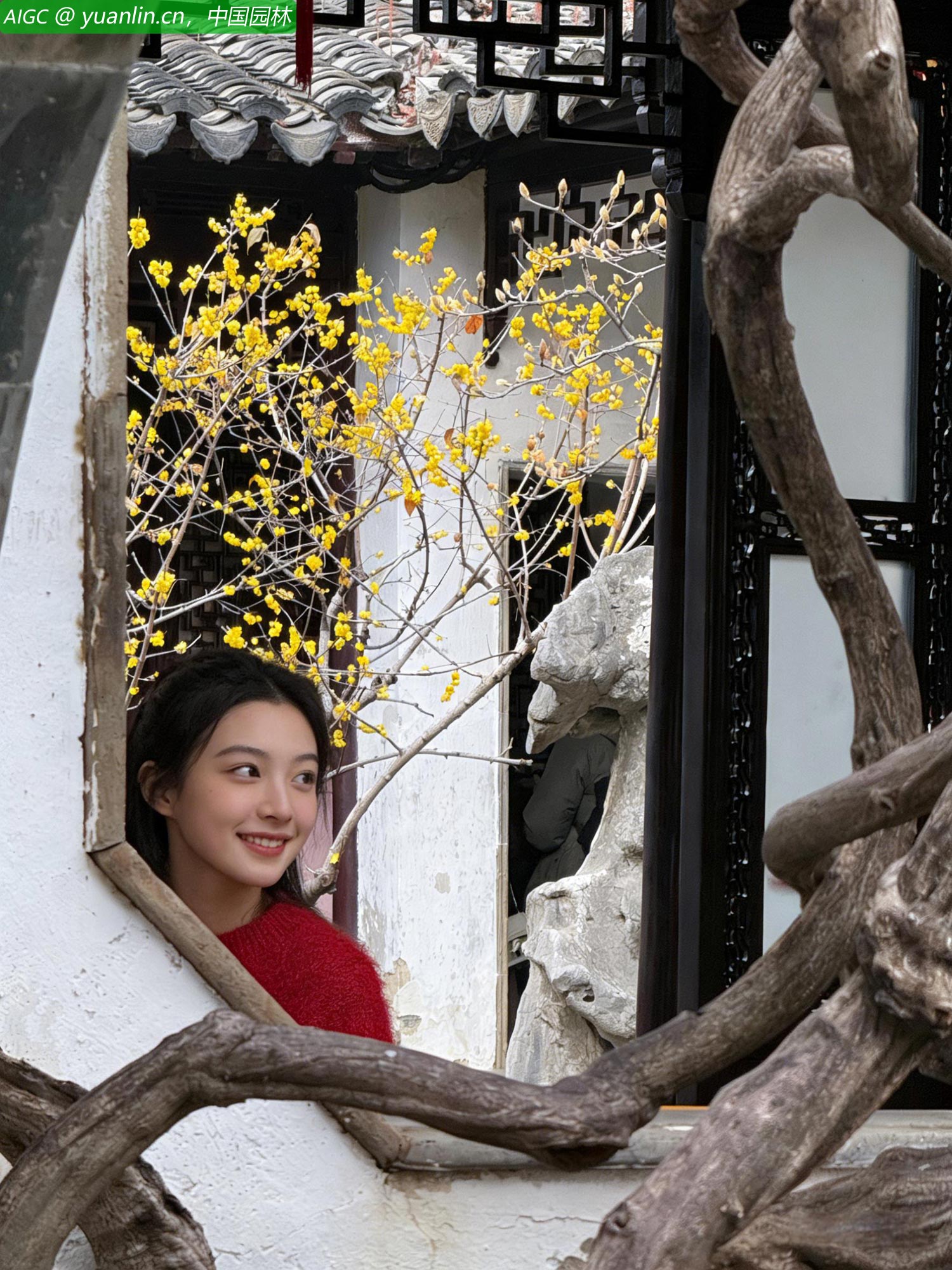 苏州留园内腊梅盛开