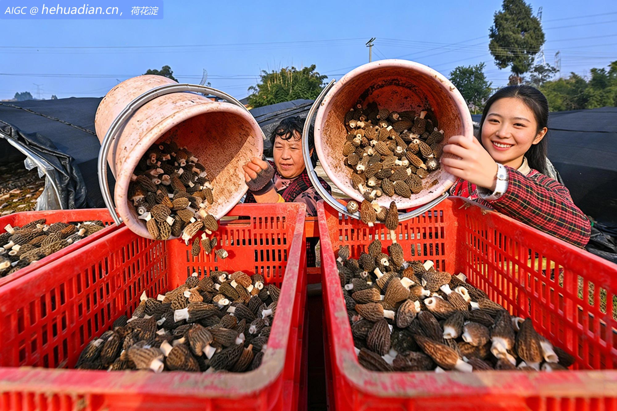 四川眉山仁寿县谢安镇规模化发展羊肚菌种植