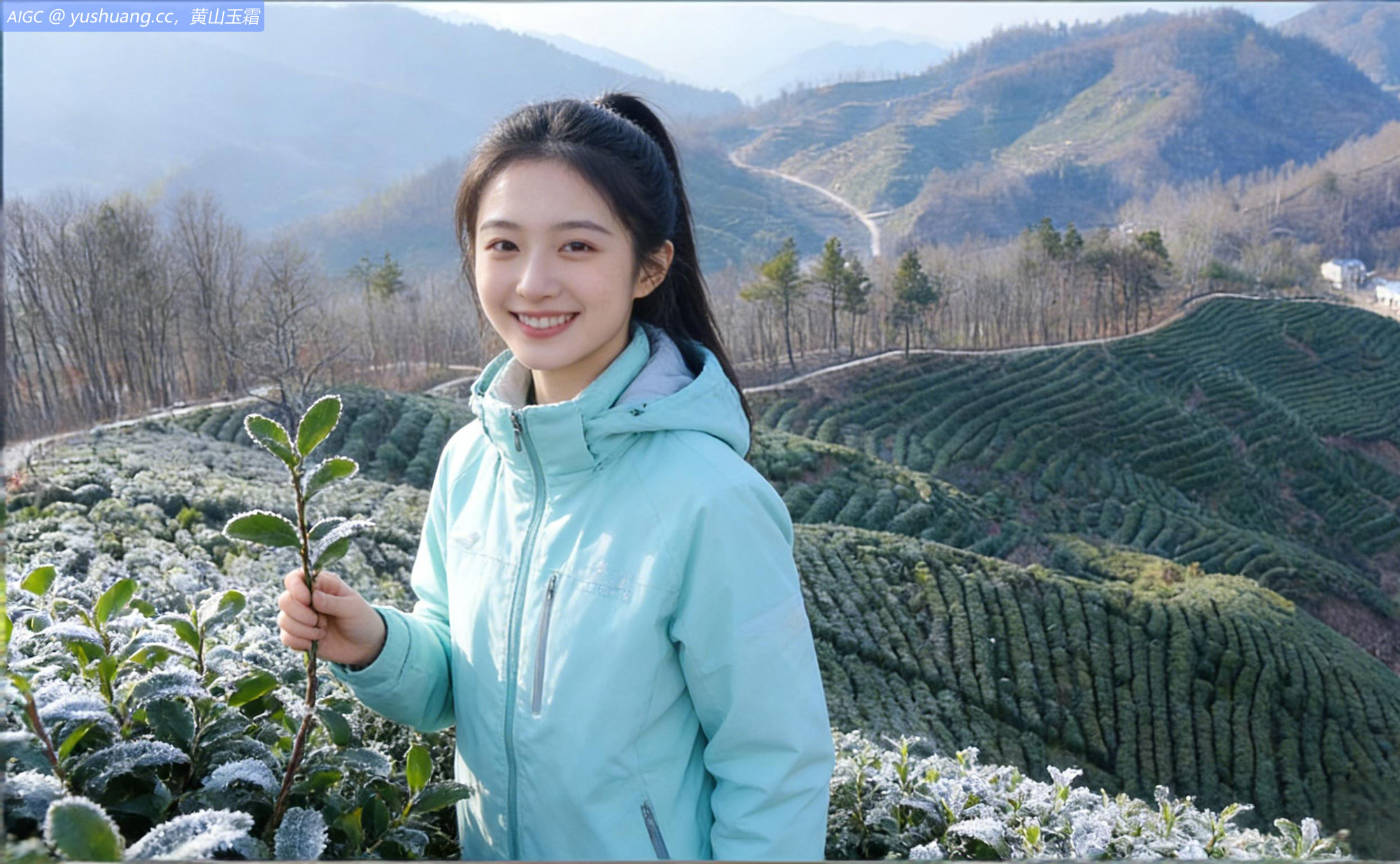 湖北房县，绿油油的茶树绿满山脉