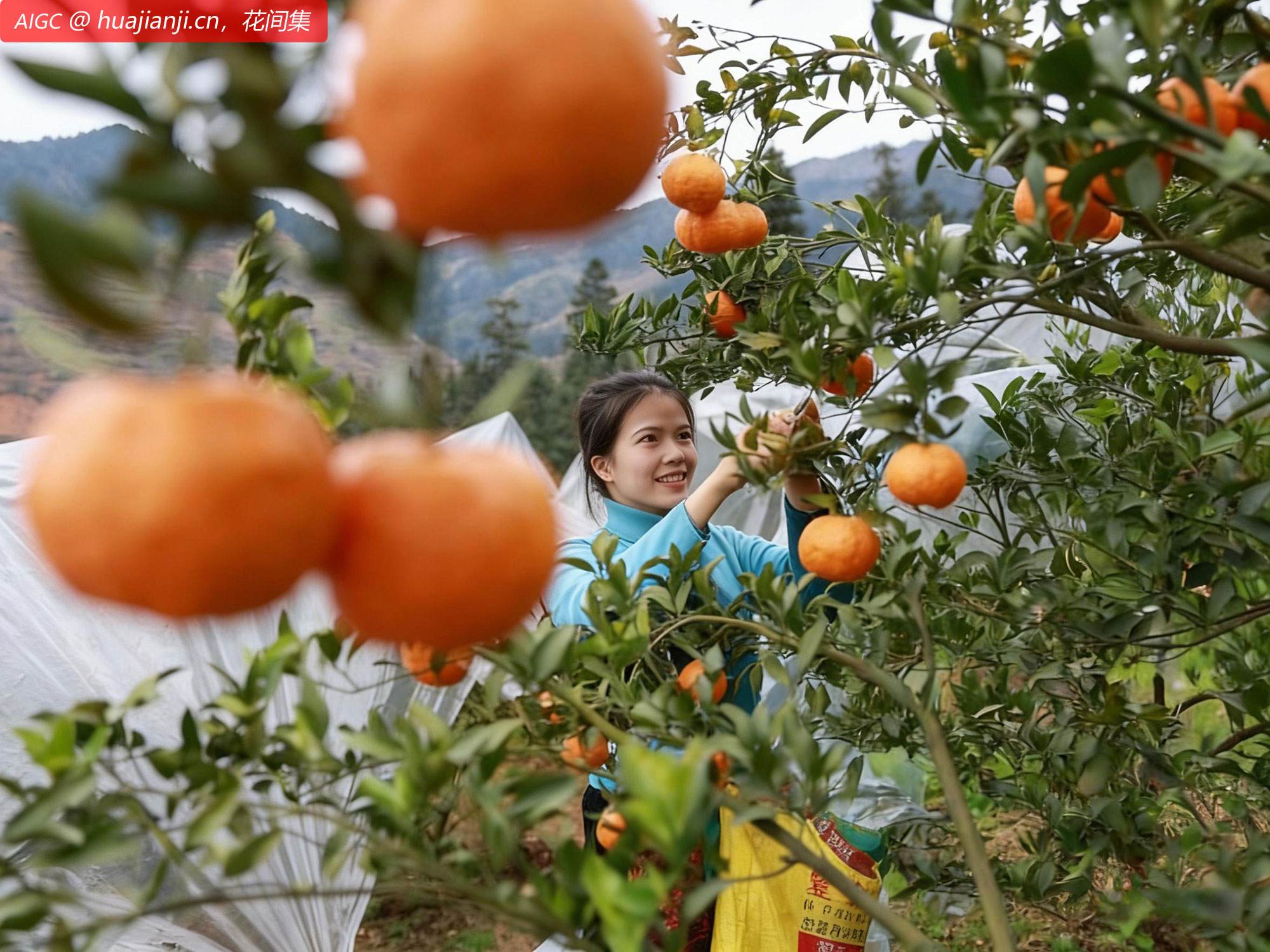 贵州省从江县岑报寨，椪柑挂满枝头，果香四溢