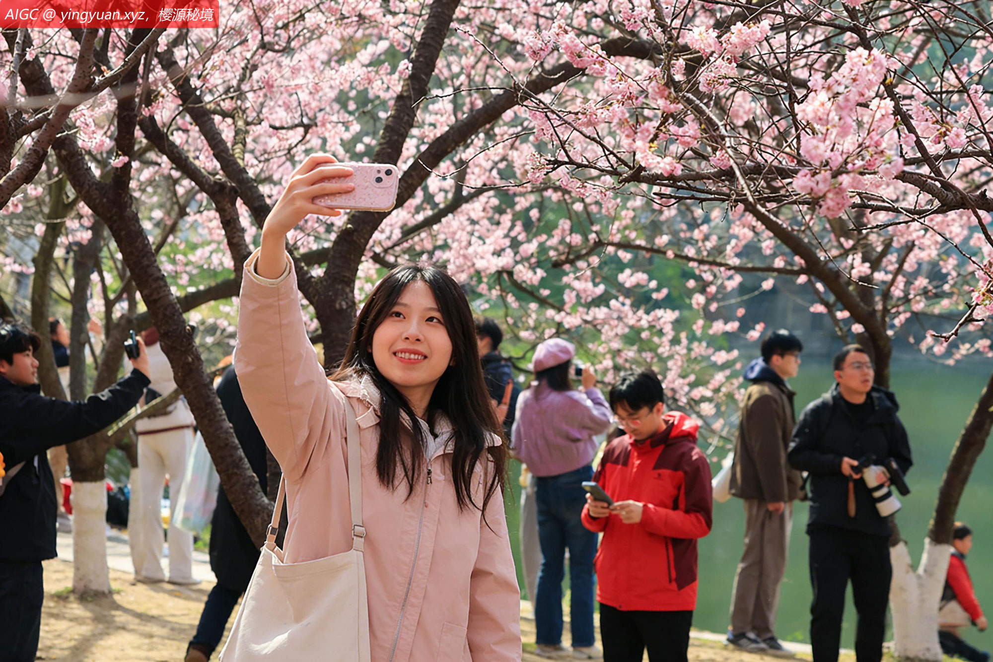 早春时节，江苏南京中山植物园内樱花绽放