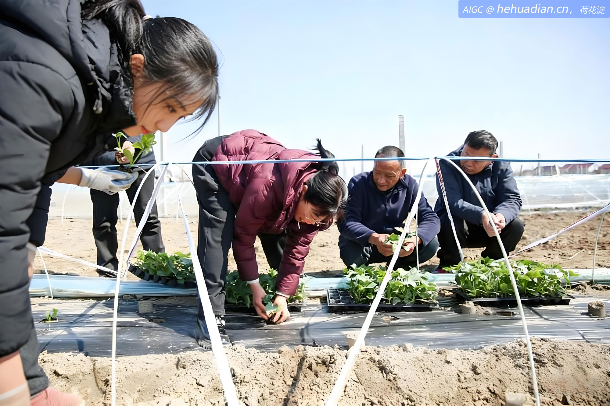 江苏省如皋市引进的“如意101”丝瓜新品种正式定植