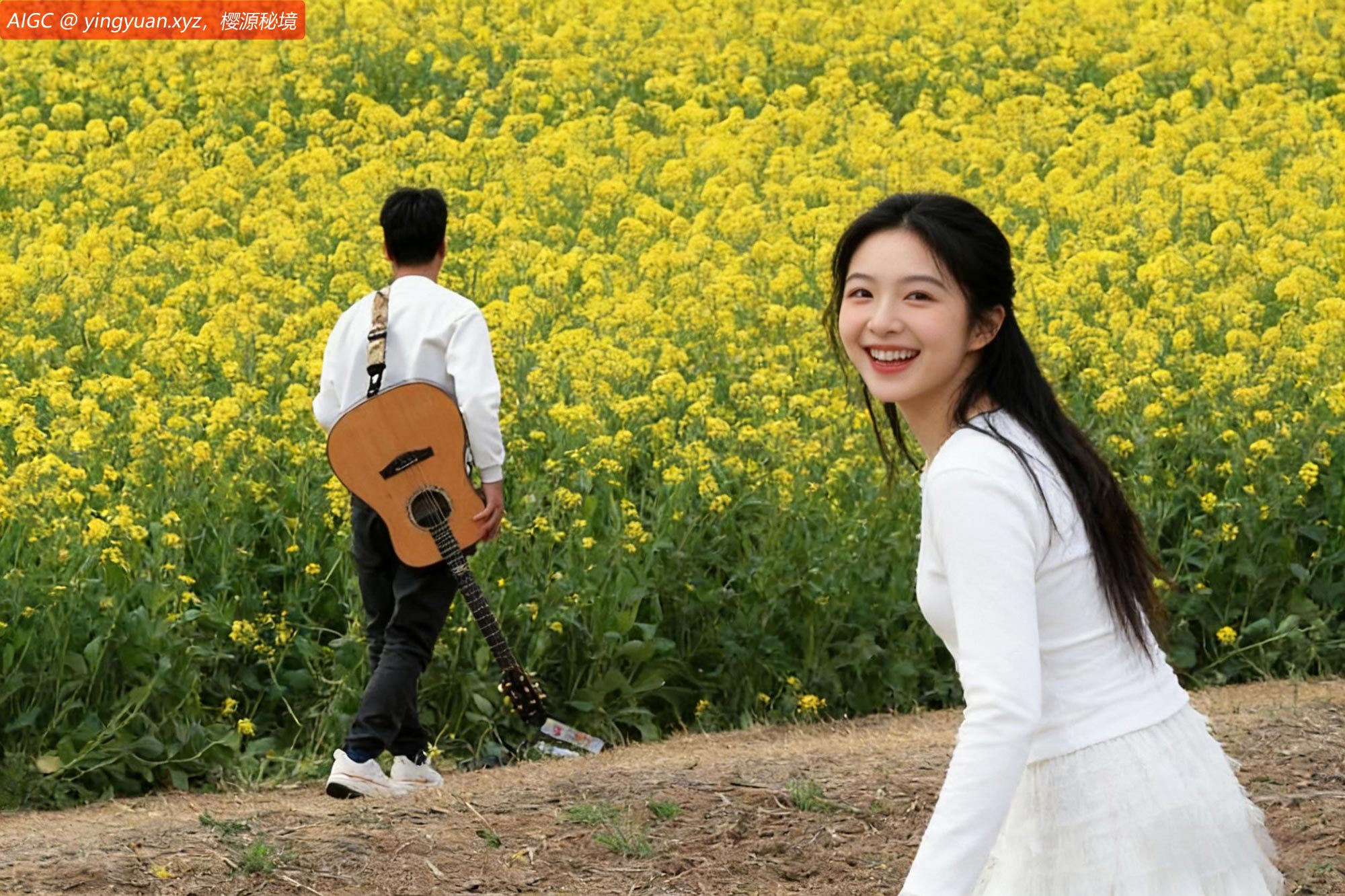 春回大地，河南省禹州市张得镇的油菜花次第开放