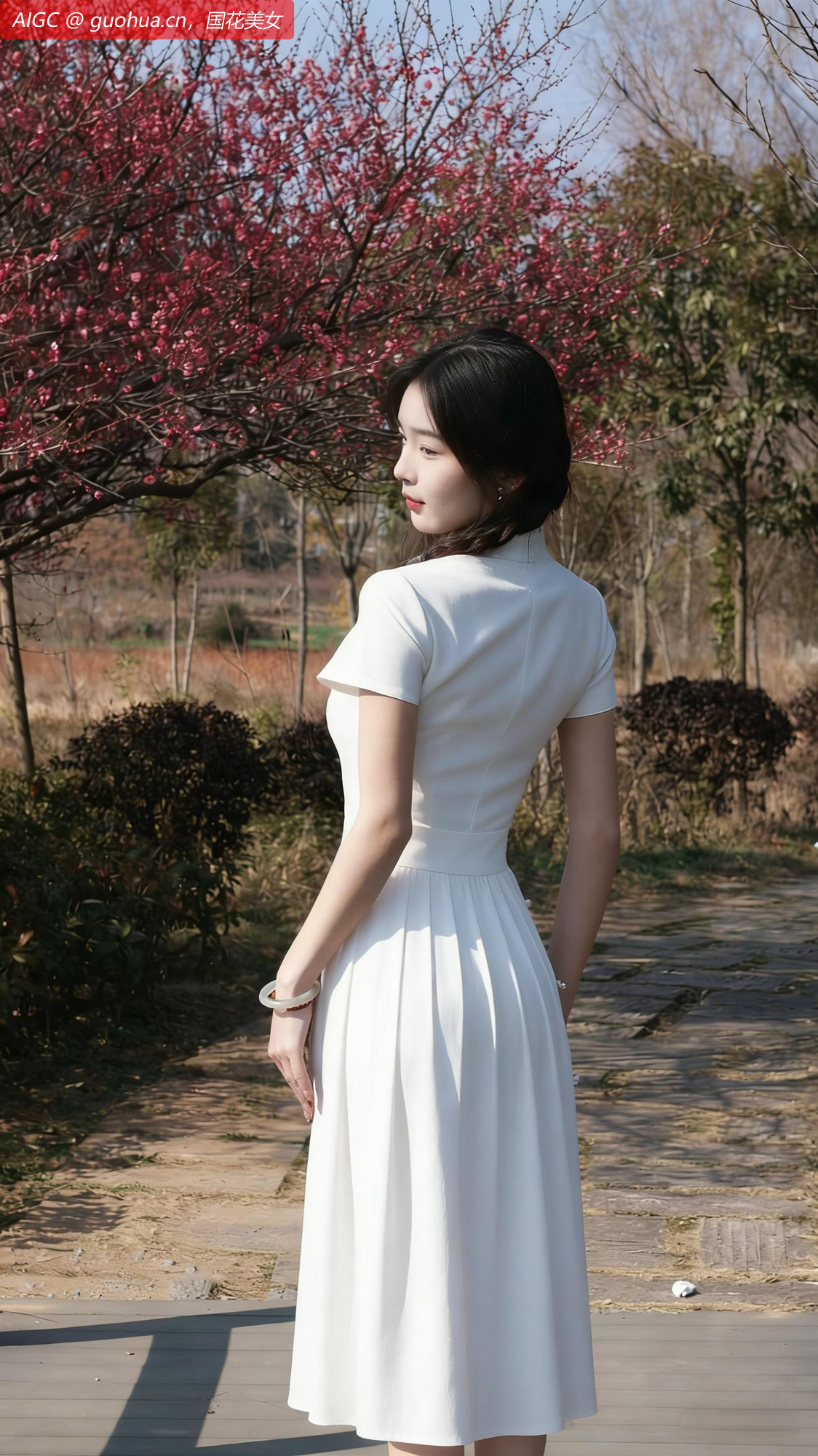 暖阳轻洒，嫣云般的梅花肆意绽放，溢满春的讯息