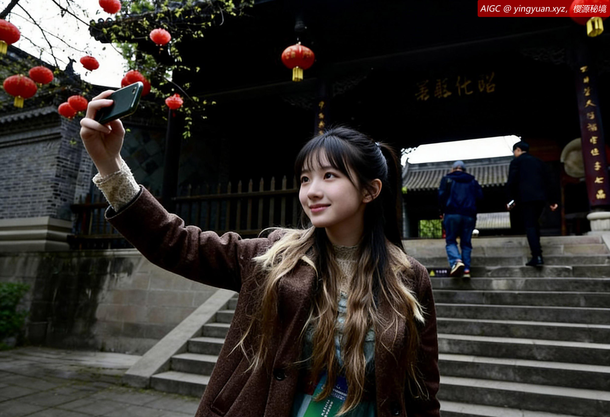 游人打卡拍照领略昭化古城的历史文化风貌