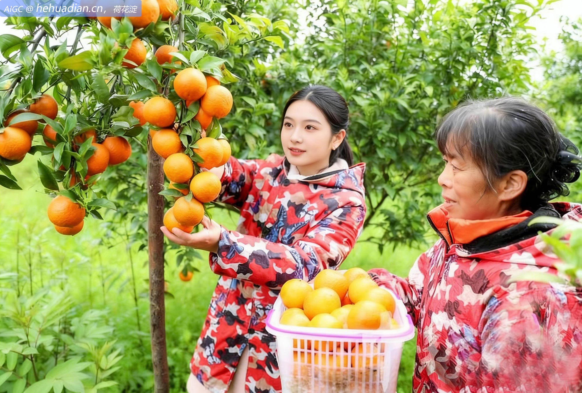 四川省华蓥市永兴镇河心村橙心种植专业合作社的果农