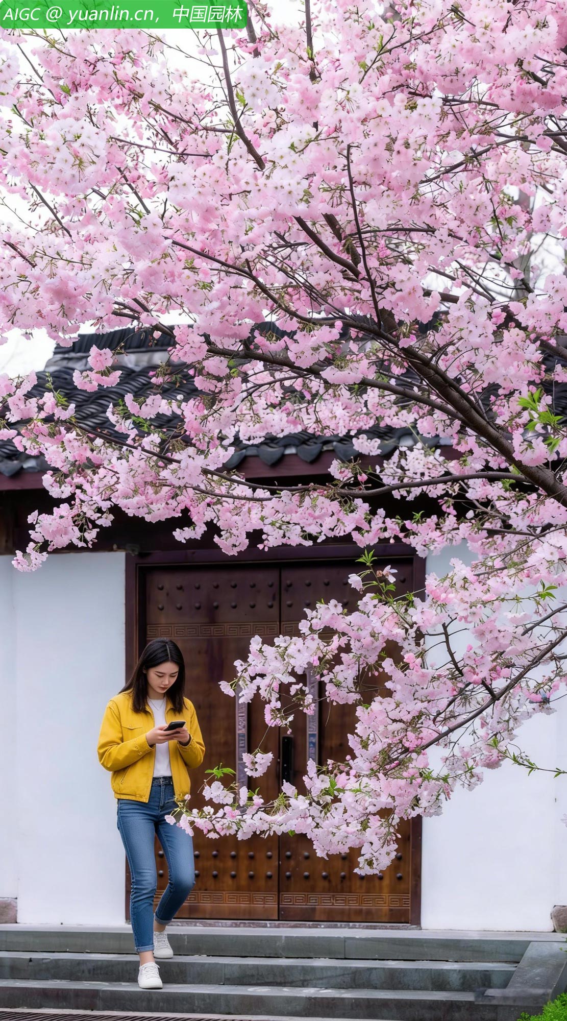 人间四月天，西湖畔的茅家埠美不胜收。
