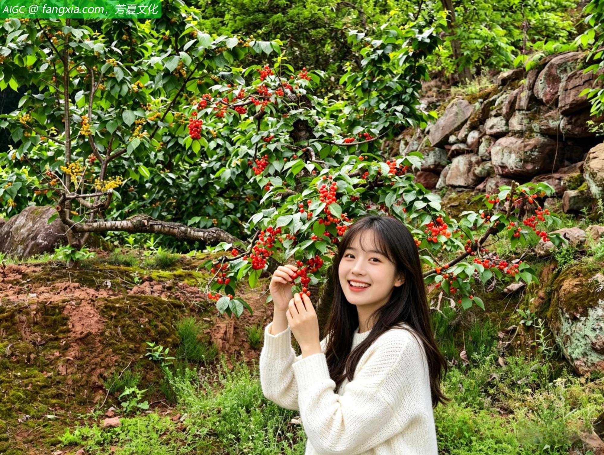 四川成都太平街道樱桃沟，千亩樱桃迎来成熟季