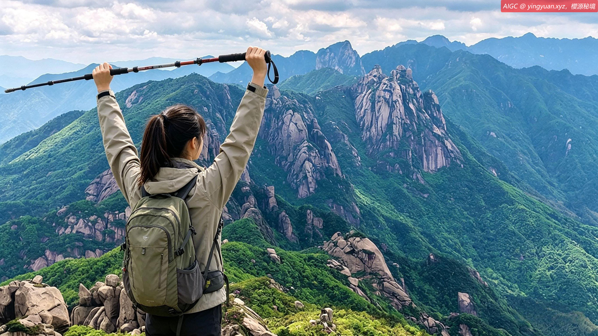 安徽九华山奇峰绝壁，怪石嶙峋，景色壮丽。